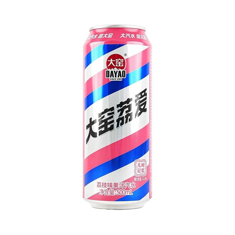 【自营】中国DAYAO大窑 荔爱 荔枝味果汁汽水 罐装 500ml 碳酸饮料 童年怀旧老汽水