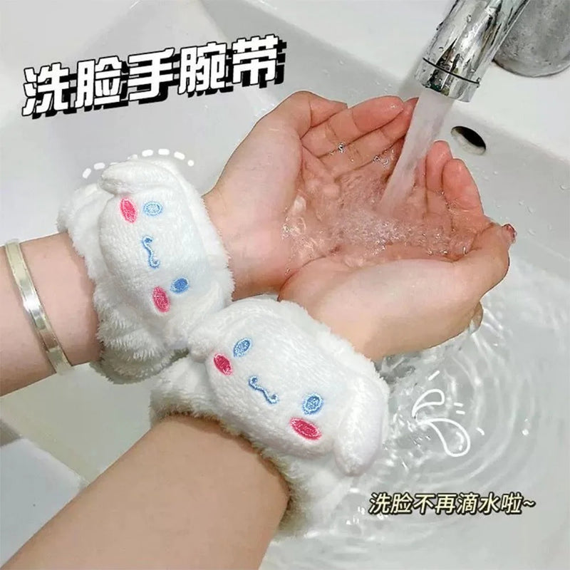 【自营】中国浴见你 洗脸防水手腕带 米白 玉桂狗 1对 洗脸必备神器