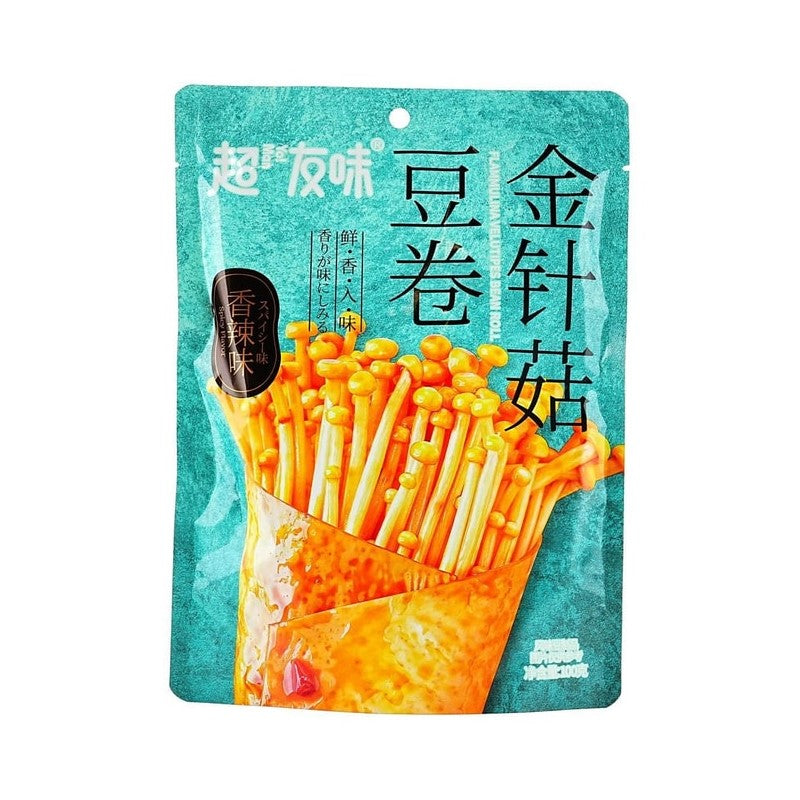 【自营】中国超友味 金针菇豆卷 香辣味 100g 豆卷风味豆制品解馋休闲零食即食