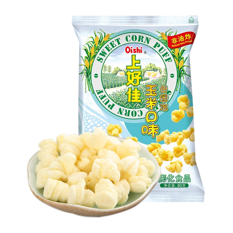 【自营】中国OISHI上好佳 田园泡 玉米口味 非油炸无反式脂肪 80g