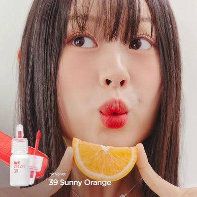 【自营】韩国CLUB CLIO珂莱欧 PERIPERA菲丽菲拉 丝绒墨彩唇釉 4g 持久显色  #39 Sunny Orange