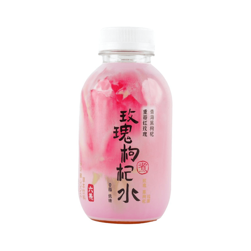 【自营】中国六养 玫瑰枸杞水 植物草本饮料 330ml 夏日清爽饮品 焕颜养生 0脂低糖低卡