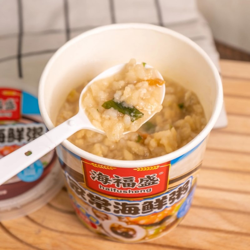 【自营】中国海福盛 家常海鲜粥 38g 桶装海味速食粥营养早餐宵夜粥速食即食