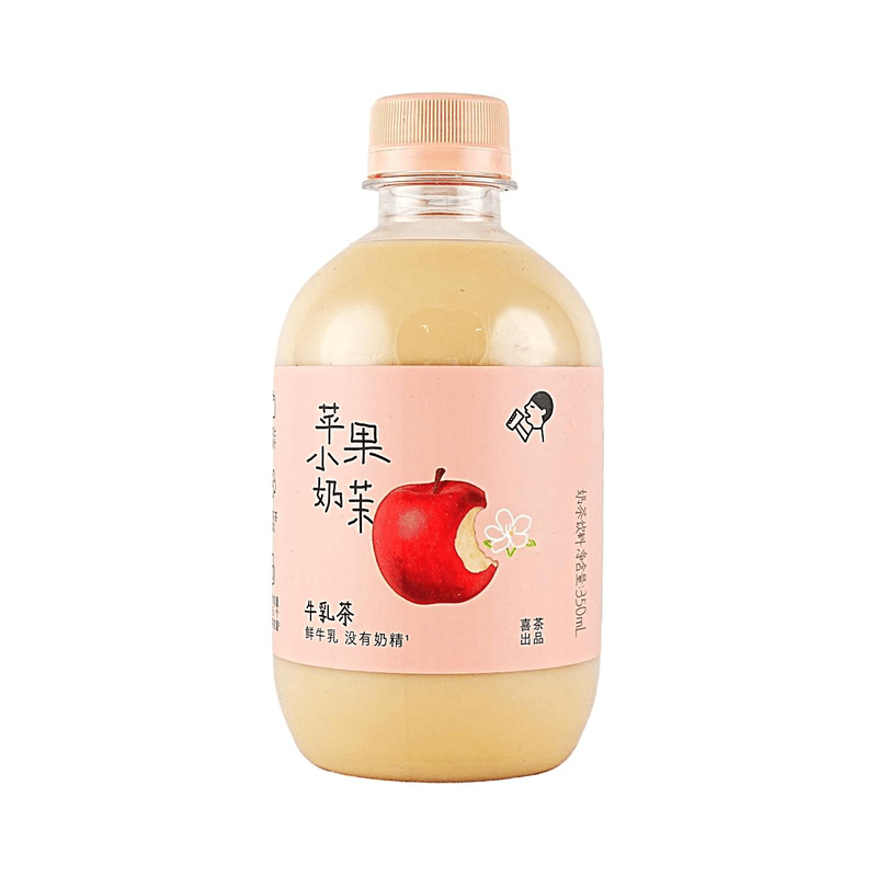 Self-operated] Heytea Apple Milk Jasmine Milk Tea 350ml - Red Fuji
