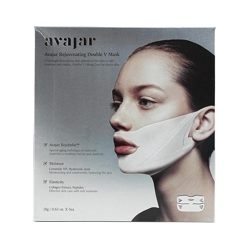 【自营】韩国AVAJAR美法扎 新生双重V脸优质提升面膜 5片 改善提升法令纹&下巴线条护理 补水活力 提拉紧致 收双下巴V脸神器挂耳绷带贴
