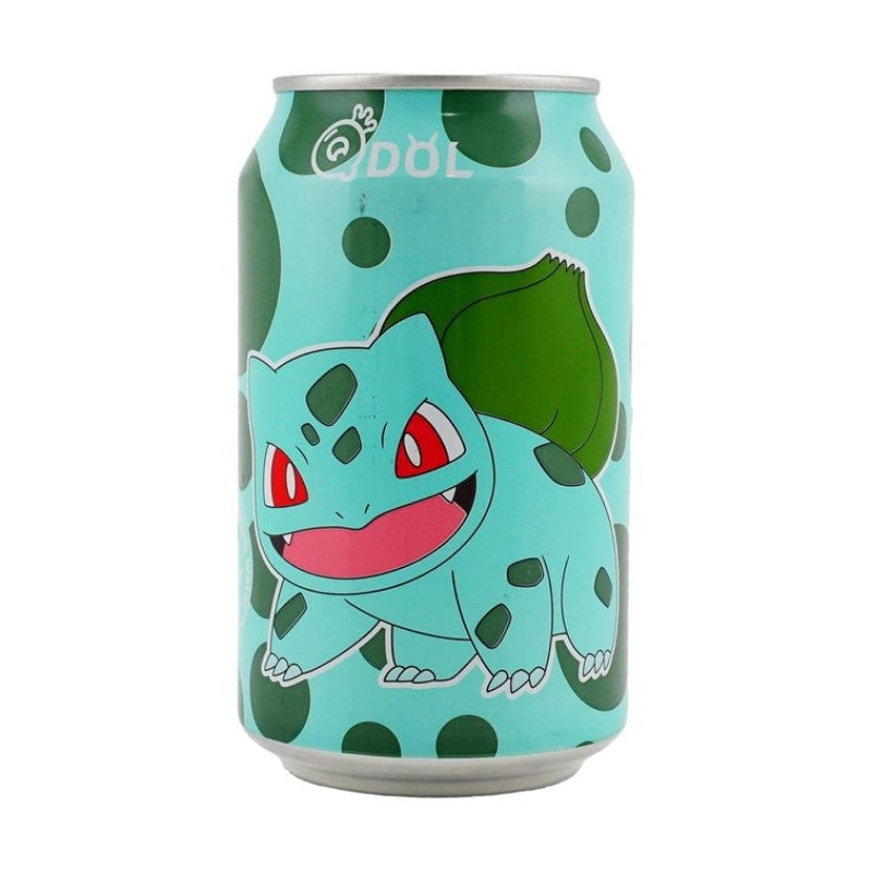【自营】中国台湾QDOL 宝可梦系列气泡水 汽水饮料 葡萄味 330ml 妙蛙种子形象