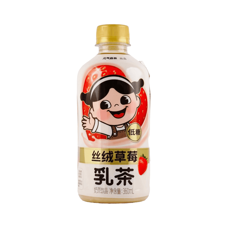 【自营】中国Genki Forest元气森林 低糖乳茶 丝绒草莓 360ml 奶茶饮料