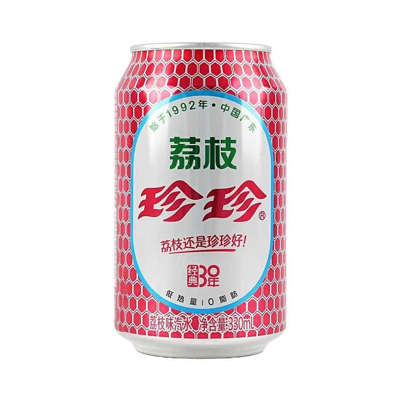 【自营】中国ZHENZHEN珍珍 荔枝汽水 罐装 330ml 碳酸饮料 童年怀旧老汽水