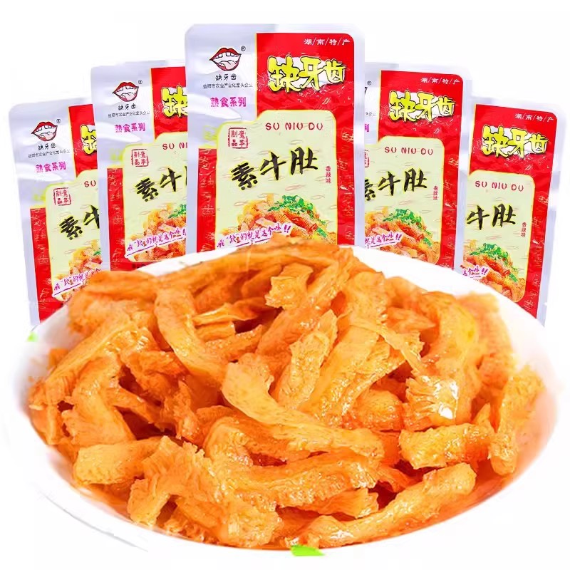【自营】中国缺牙齿 素牛肚 香辣味 16g*1包 解馋小零食小吃休闲食品魔芋丝