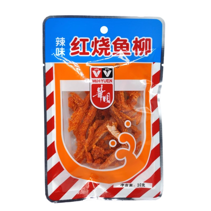 【自营】中国华园 红烧鱼柳  辣味 30g 风味小吃零食鱼干制品