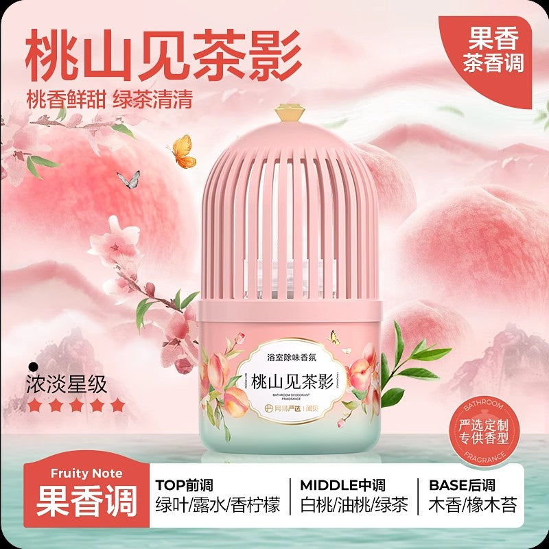 【自营】中国网易严选 小香笼 浴室除味香氛 桃山见茶影 350ml 无火香薰 卧室厕所卫生间香薰除臭神器持久留香