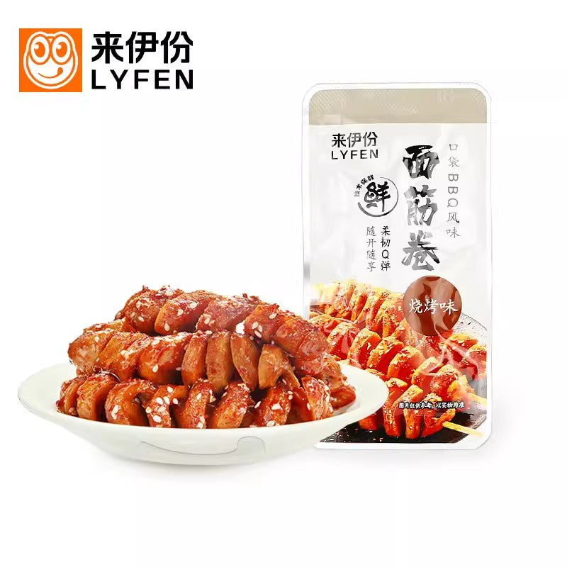 【自营】中国LYFEN来伊份 面筋卷 烧烤味 118g 香弹儿时怀旧网红小吃豆干辣条零食