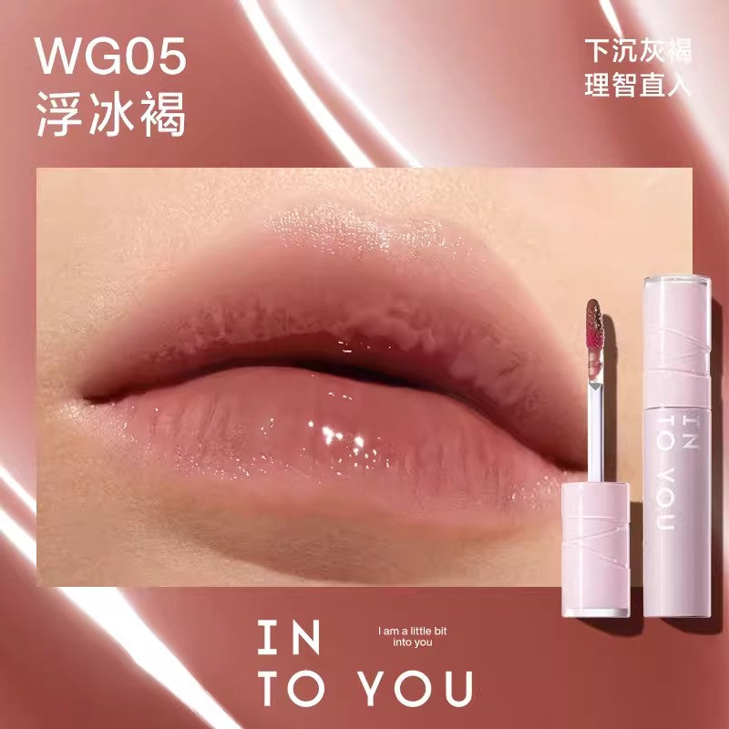 【自营】INTOYOU心慕与你 水感唇蜜 WG05 浮冰褐 3g 保湿滋润口红有色润唇釉唇彩