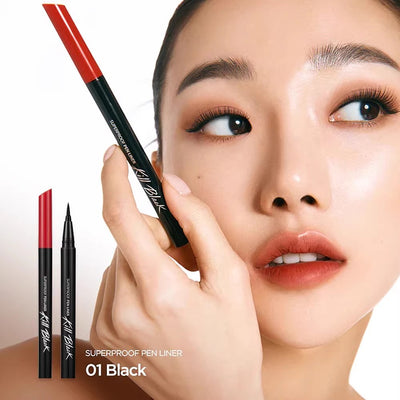 【自营】韩国CLUB CLIO珂莱欧 防水眼线笔 红盖白字版 1支装 #01 黑色 Black 0.55ml 防水防晕染持久定妆