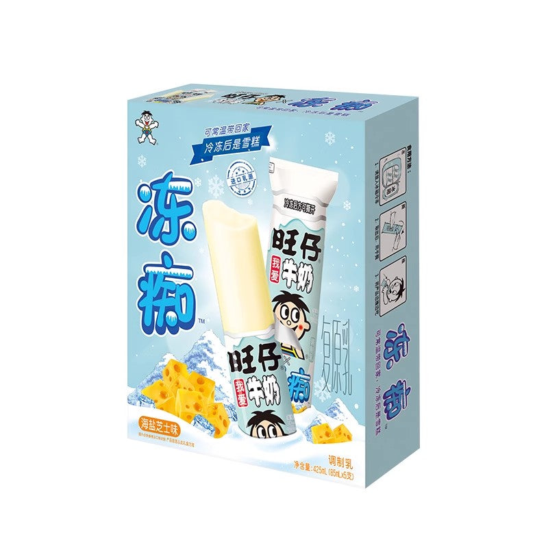 【自营】中国旺旺 冻痴调制乳 海盐芝士味 85ml*5支 儿童棒棒冰果冻吸吸冰 – Beauty Corner