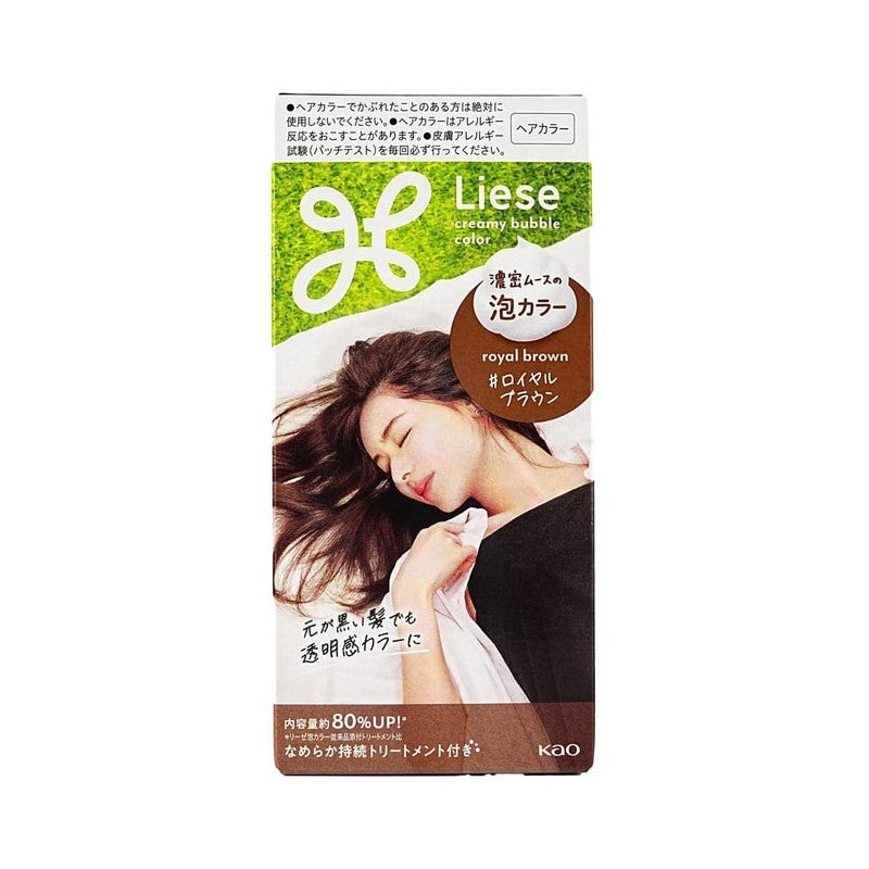 【自营】日本KAO花王 Liese 泡沫染发剂 皇家棕 115ml 自己在家染 泡沫染植物染发膏