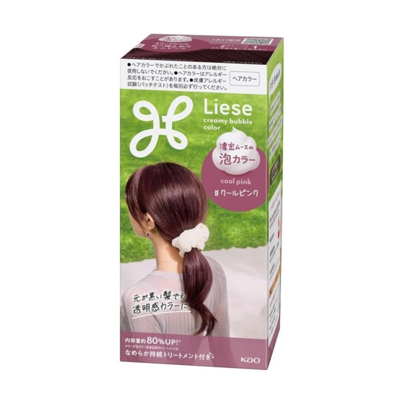 【自营】日本KAO花王 Liese 泡沫染发剂 炫酷粉色 115ml 自己在家染 泡沫染植物染发膏