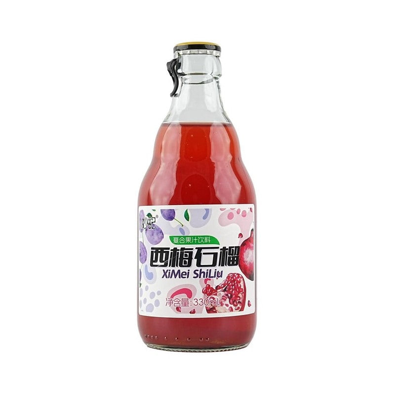 【自营】中国妙记 小熊瓶 西梅石榴 330ml 复合果汁饮料 原果熬煮 无添加 果汁饮料