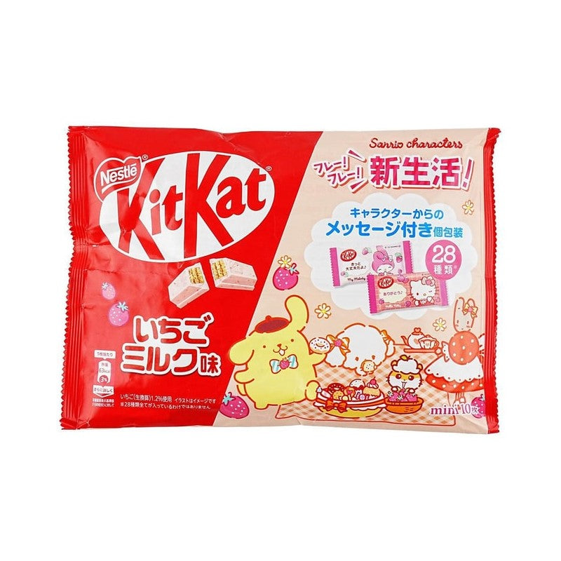 【自营】中国Nestle雀巢 KITKAT奇巧 威化饼干 草莓牛奶巧克力味 10枚入 116g 三丽鸥联名28角色限量款 巧克力涂层饼干