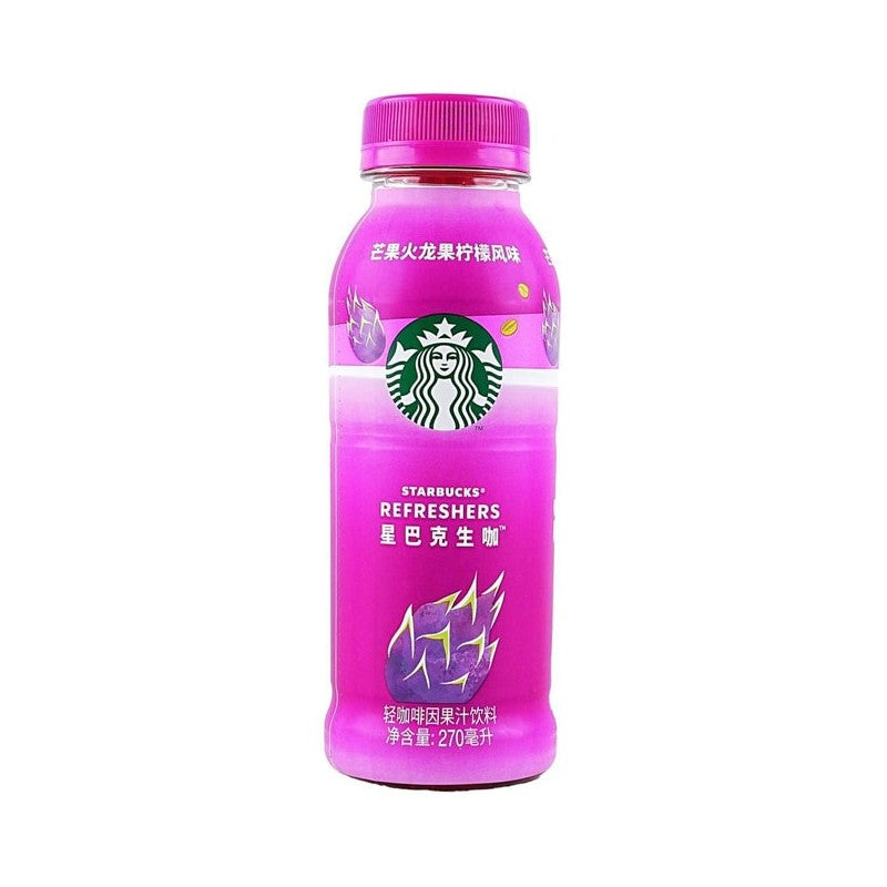 【自营】日本STARBUCKS星巴克 大陆版 粉粉生咖 轻咖啡因果汁饮料 芒果火龙果柠檬风味 270ml 果汁味咖啡饮料