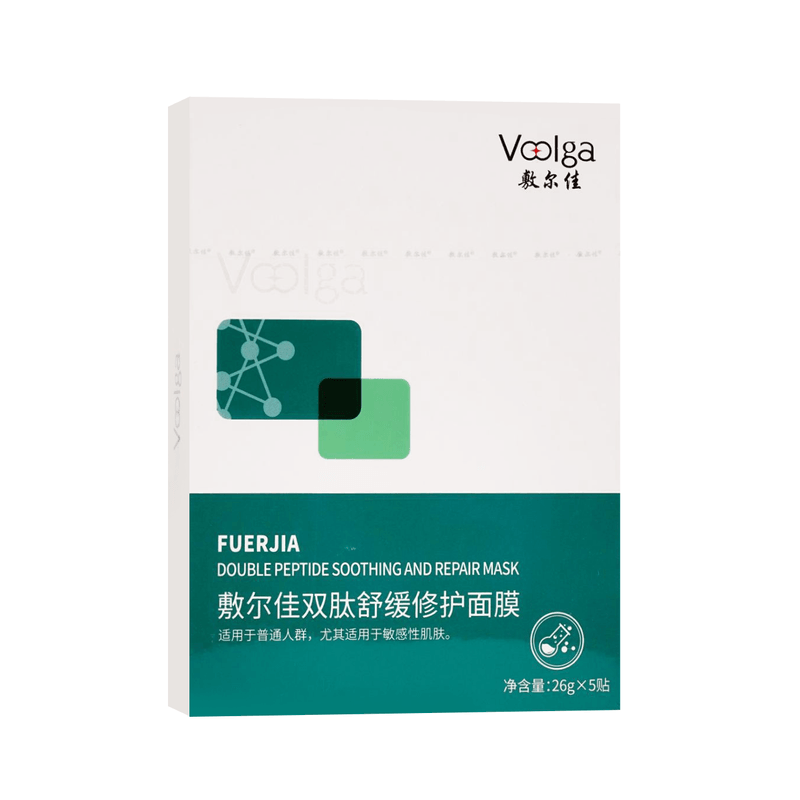 【自营】中国VOOLGA敷尔佳 双肽舒缓修护面膜 5片入 保湿润泽 舒缓敏感 修复受损屏障 敏肌急救