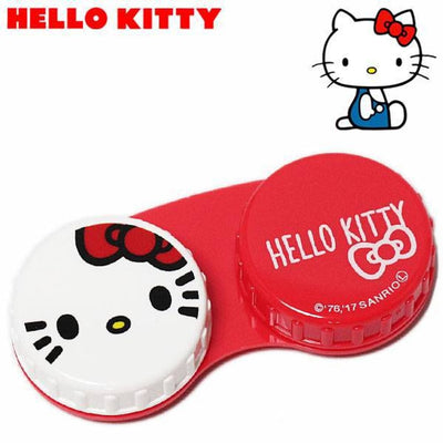 【自营】日本Sanrio三丽鸥 隐形眼镜盒 Hello Kitty 1个装 卡通可爱眼镜盒