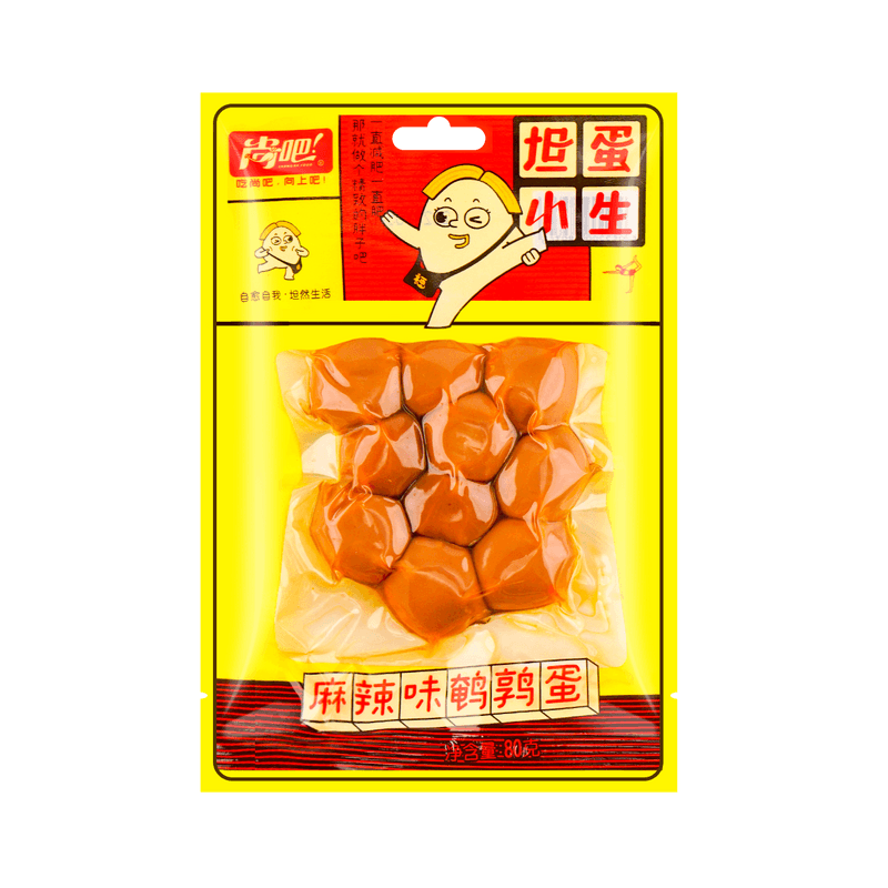 【自营】中国尚吧 鹌鹑蛋 麻辣味 80g 即食网红卤味小吃休闲食品零食