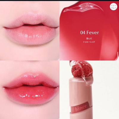 【自营】韩国HINCE蕙思 晶莹透亮露珠唇釉 #R004 Fever 暴怒番茄 4ml 保湿滋润口红有色润唇釉唇彩