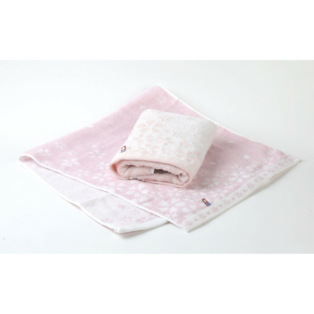 【自营】日本IMABARI 樱花礼盒装毛巾 33*75 2条装 纯棉 日本制 超强吸水速干不易掉毛