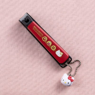 【自营】日本KAI贝印 Hello Kitty 带挂件指甲钳 1支装 和风红色款 S码