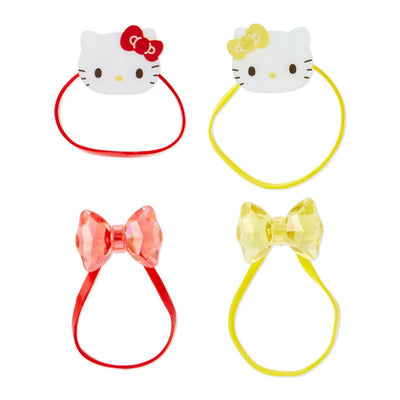 【自营】日本Sanrio三丽鸥 可爱卡通头饰发绳 Hello Kitty 4个装 发圈头绳