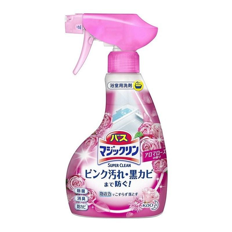 【自营】日本KAO花王 浴室消臭清洁剂 玫瑰香 380ml 瓷砖玻璃快速去污除霉垢除菌气味清新