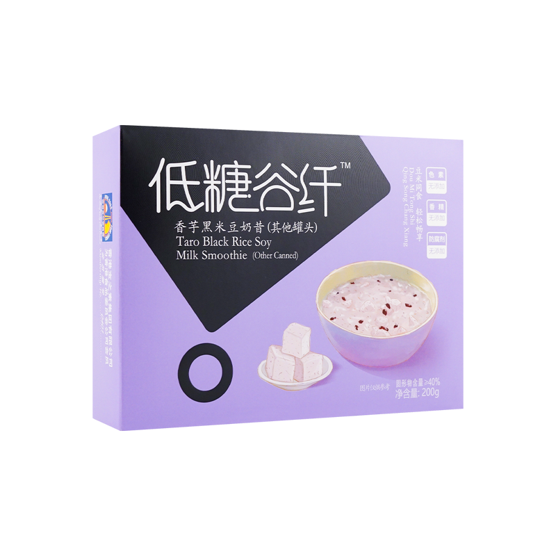 【自营】中国BAOZHISU宝之素 港式甜品 低糖谷纤 香芋黑米豆奶昔 200g