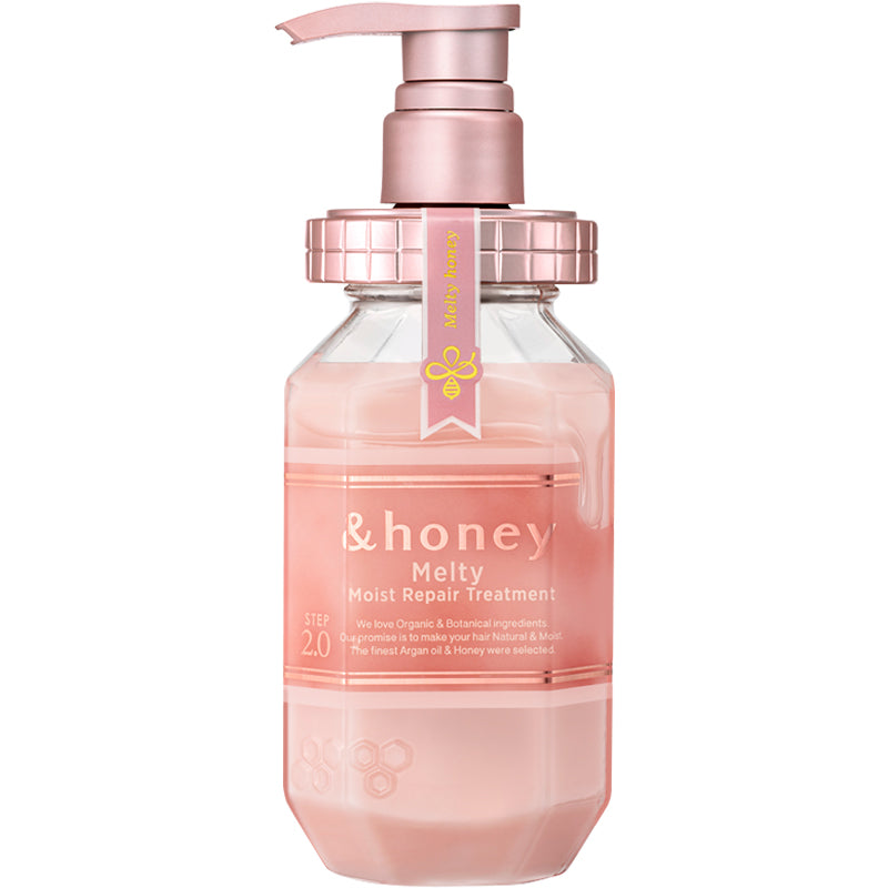 【自营】日本&Honey 安蒂花子蜂蜜 莹润光泽修复护发素 445g 玫瑰香型