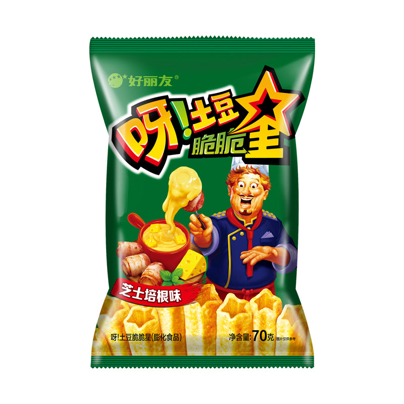 【自营】韩国ORION好丽友 呀!土豆脆脆星薯条 芝士培根味 70g 膨化零食 休闲小吃