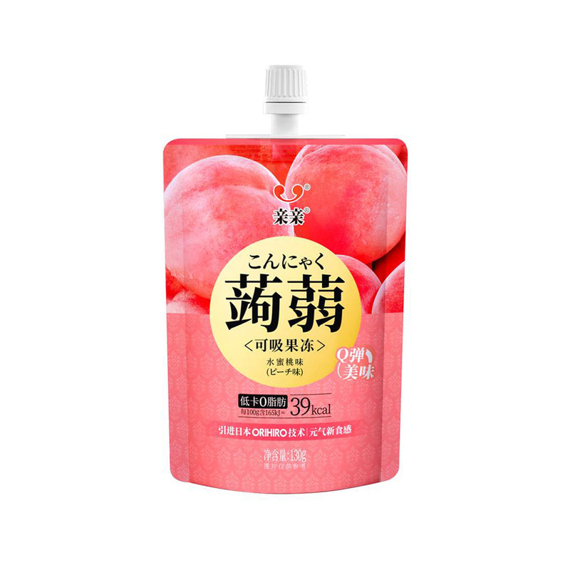 【自营】中国QinQin亲亲 ORIHIRO蒟蒻果冻 水蜜桃味 130g 低卡0脂