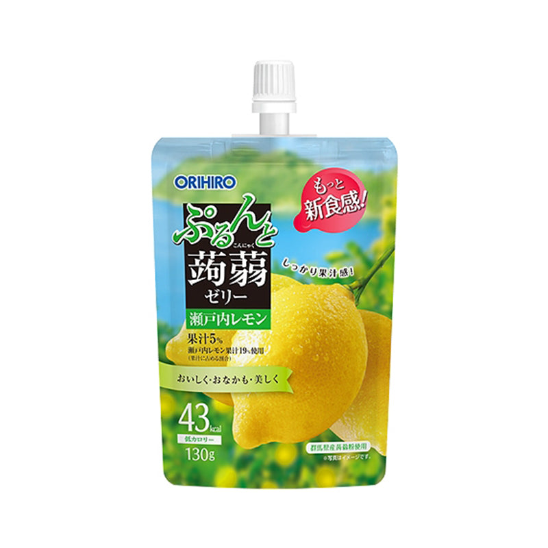 【自营】日本ORIHIRO立喜乐 低卡吸吸乐蒟蒻果冻 130g 濑户内柠檬味