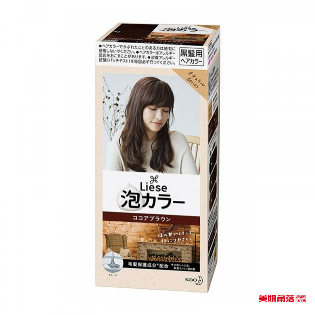 【自营】日本KAO花王 LIESE PRETTIA 新包装泡沫染发剂 #可可茶棕色 1組入 COSME大赏第一位