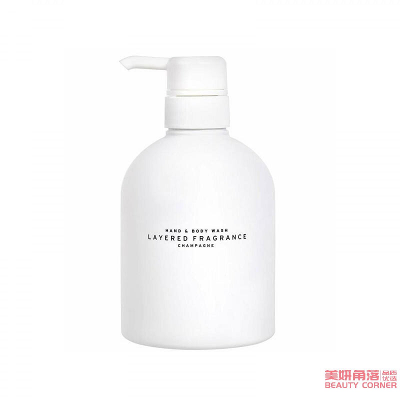 【自营】日本LAYERED FRAGRANCE 轻奢持久淡香香氛沐浴露 香槟香 500ml 保湿持久留香