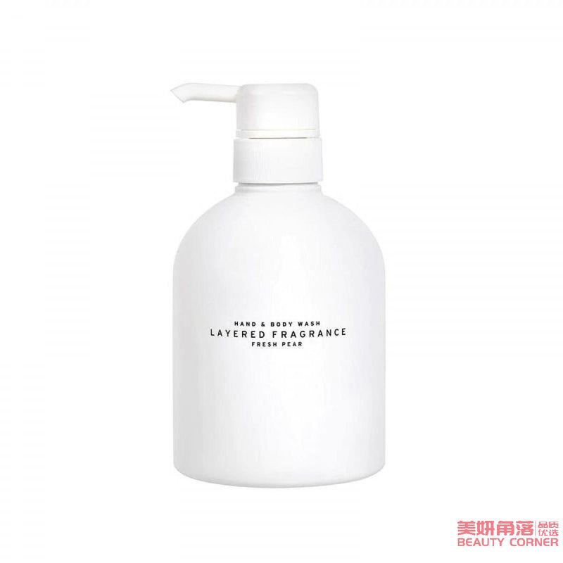 【自营】日本LAYERED FRAGRANCE 轻奢持久淡香香氛沐浴露 鲜梨香 500ml 保湿持久留香