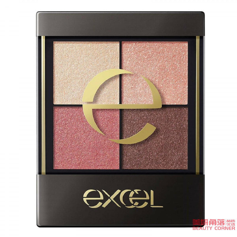 【自营】日本EXCEL 真我霓裳四色眼影 3.5g CS02 晨曦海棠 珠光闪粉懒人眼影盘