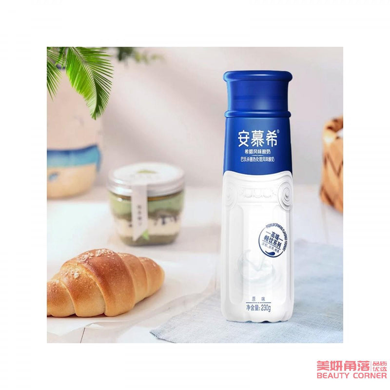 【自营】中国AMBPOSIAL安慕希 高端畅饮希腊风味酸奶 原味 230g 1瓶装