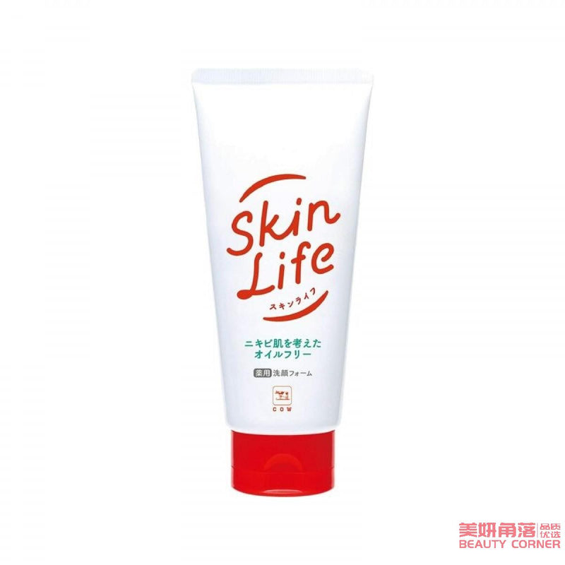 【自营】日本COW牛乳石鹼共进社 SKINLIFE 祛痘泡沫洁面乳 130g