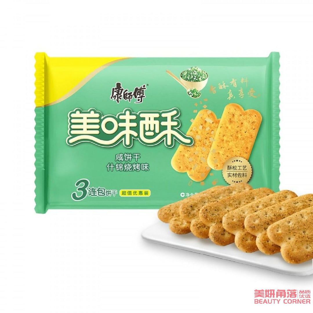 【自营】中国MASTER KONG康师傅 美味酥 255g 酥性咸饼干 点点葱香味