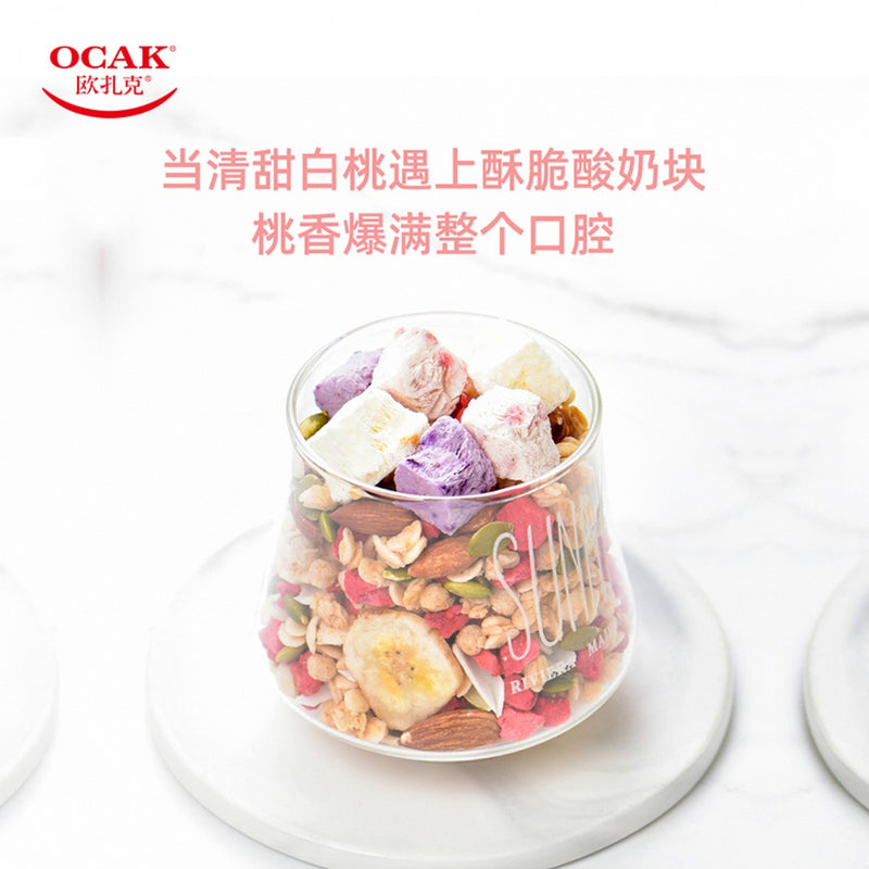 【自营】中国OCAK欧扎克 桃桃酸奶麦片 400g 水果坚果燕麦
