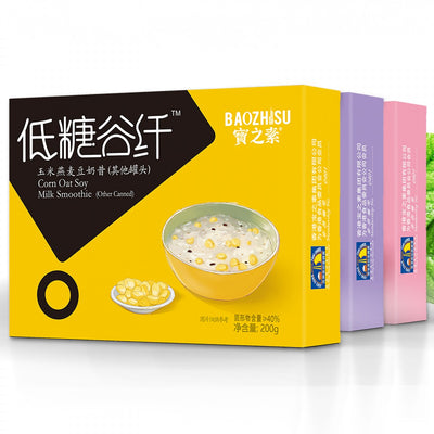 【自营】中国BAOZHISU宝之素 港式甜品 低糖谷纤 香芋黑米豆奶昔 200g