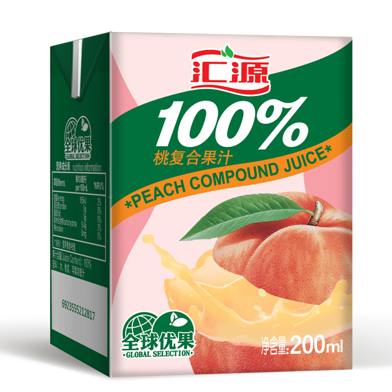 【自营】中国汇源100% 桃汁 200ml 浓缩果汁维生素饮料