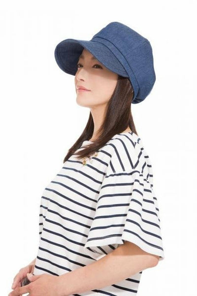 【自营】日本UV CUT防晒帽 渔夫遮阳帽 可折叠贝雷帽 隔热太阳帽 牛仔蓝