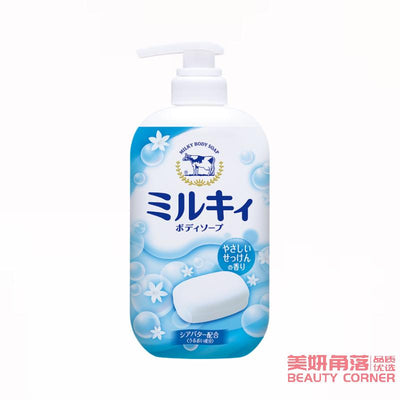 【自营】日本COW牛乳石鹼共进社 新版牛奶保湿浓密泡沫沐浴乳 自然皂香型 550ml