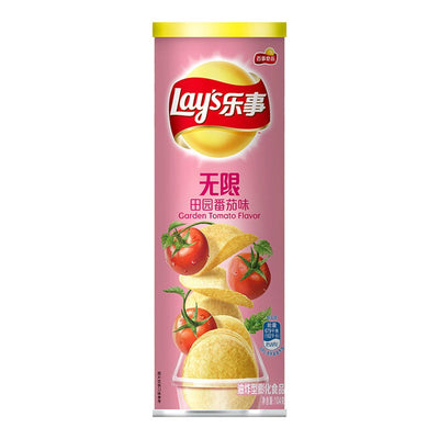 【自营】中国百事LAY'S乐事 薯片 田园鲜浓番茄味 104g/罐